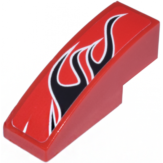 Slope, Curved 3 x 1 with Black Togokahn Pattern, Model Front Right (Sticker) - Set 8159