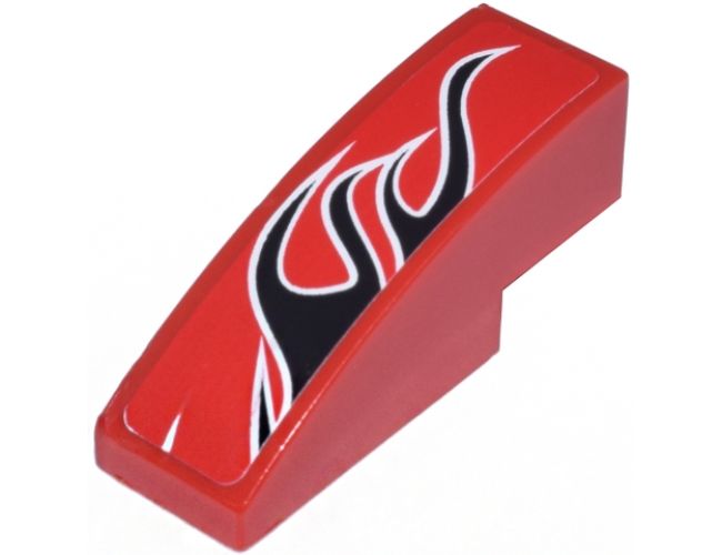 Slope, Curved 3 x 1 with Black Togokahn Pattern, Model Front Right (Sticker) - Set 8159