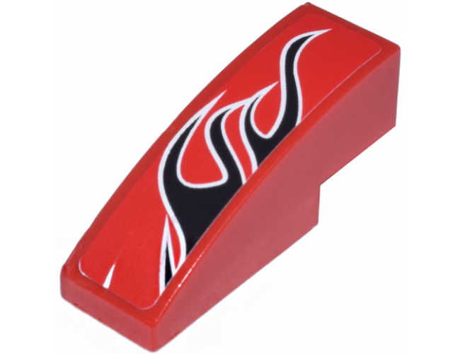 Slope, Curved 3 x 1 with Black Togokahn Pattern, Model Front Right (Sticker) - Set 8159