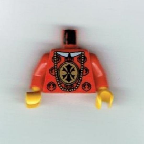 Torso Adventurers Orient Chinese Emperor Pattern / Red Arms / Yellow Hands