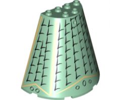 Cone Half 8 x 4 x 6 with Roof Shingles Pattern