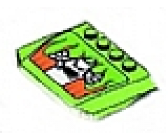 Wedge 4 x 6 x 2/3 Triple Curved with Flames and White Ghost Pattern (Sticker) - Set 8165