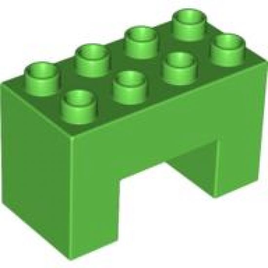 Duplo, Brick 2 x 4 x 2 with 2 x 2 Cutout on Bottom