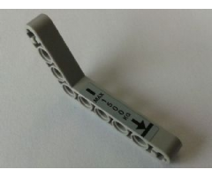 Technic, Liftarm 1 x 9 Bent (6 - 4) Thick with 'MAX 1500 KG' in Arrow Down Pattern (Sticker) - Set 8289