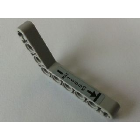 Technic, Liftarm 1 x 9 Bent (6 - 4) Thick with 'MAX 1500 KG' in Arrow Down Pattern (Sticker) - Set 8289
