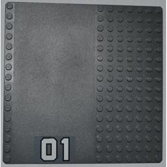 Baseplate, Road 16 x 16 with Driveway and '01' Large Pattern (Sticker) - Set 7945