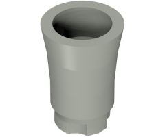 Plant, Tree Palm Trunk - Short Connector, Axle Hole with 4 Inside Prongs