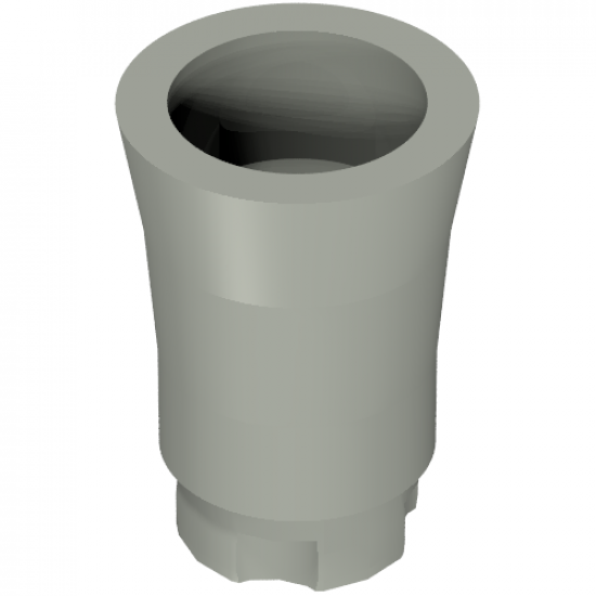 Plant, Tree Palm Trunk - Short Connector, Axle Hole with 4 Inside Prongs
