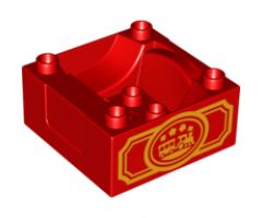 Duplo, Train Cab / Tender Base with Bottom Tubes and Train in Oval Pattern on Both Sides