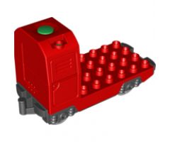 Duplo, Train Passenger Locomotive Base with Black Battery Compartment, Light Bluish Gray Wheels