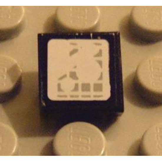 Tile 1 x 1 with Headlight Pattern (Sticker) - Set 8858-1
