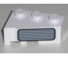 Wedge 3 x 2 Right with Grille Pattern (Sticker) - Set 5591