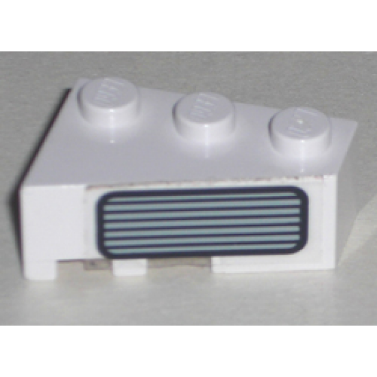 Wedge 3 x 2 Right with Grille Pattern (Sticker) - Set 5591