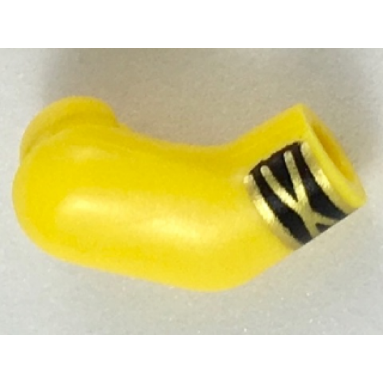 Arm, Right with Black Cuff with Gold Stripes Pattern