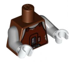 Torso SW Dengar Pattern / Light Bluish Gray Arms / White Hands