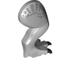 Animal, Body Part Dinosaur Leg Large (Rear) Tyrannosaurus rex with Pin, Black Claws and Silver Scales Pattern - Right