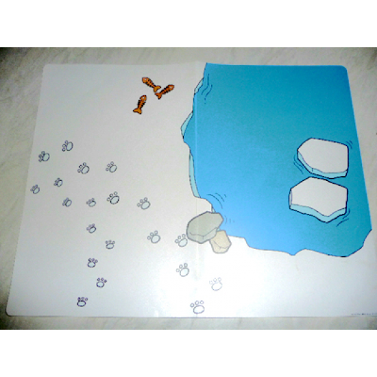 Plastic Playmat Duplo, with Water/Ice Pattern from Set 3621 Polar Animals (Explore)