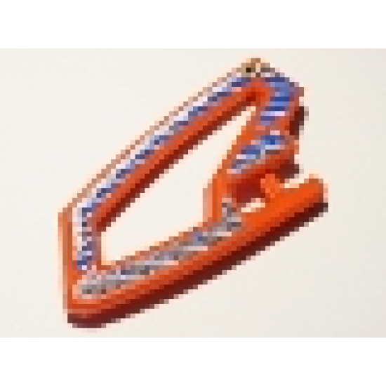 Technic, Panel RC Car Panel Flexible Left with Dirt Crusher Logo and Gray Stripes on Blue and Black Background Pattern (Stickers) - Set 8369-2