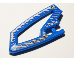 Technic, Panel RC Car Panel Flexible Left with Dirt Crusher Logo and Gray Stripes on Blue and Black Background Pattern (Stickers) - Set 8369-2
