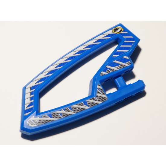 Technic, Panel RC Car Panel Flexible Left with Dirt Crusher Logo and Gray Stripes on Blue and Black Background Pattern (Stickers) - Set 8369-2