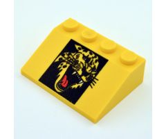 Slope 33 3 x 4 with Roaring Cheetah Head Pattern