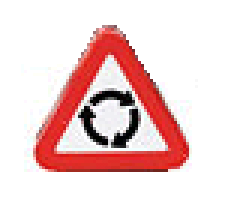Duplo, Brick 1 x 3 x 2 Triangle Road Sign with 3 Round Arrows Pattern