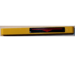 Technic, Liftarm 1 x 11 Thick with Red Stripe and Triangle Pattern (Sticker) - Set 8364