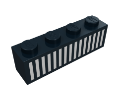 Brick 1 x 4 with White Grille Pattern