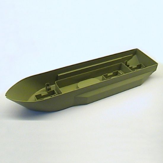 Boat Hull Unitary 51 x 12 x 6 with Side Bulges, Base