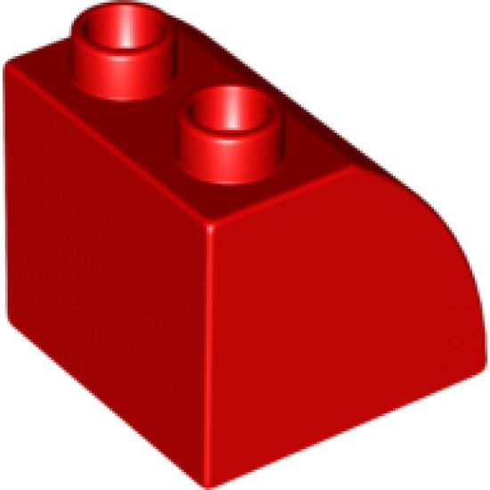 Duplo, Brick 2 x 2 x 1 1/2 with Curved Top