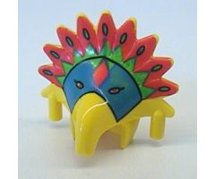 Minifigure, Headgear Headdress Jungle with Colored Feather Pattern (Achu)