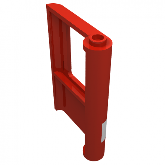 Door 1 x 4 x 5 Train Left with White Stripe and Train Logo Pattern