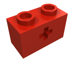 Technic, Brick 1 x 2 with Axle Hole (+ Shape) and Inside Side Supports