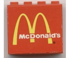 Panel 1 x 4 x 3 with 'McDonald's' and Golden Arches Pattern (Sticker) - Set 3438