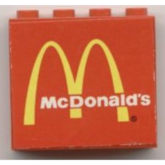 Panel 1 x 4 x 3 with 'McDonald's' and Golden Arches Pattern (Sticker) - Set 3438