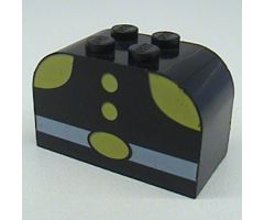Slope, Curved 4 x 2 x 2 Double with Four Studs with Fireman Torso Pattern
