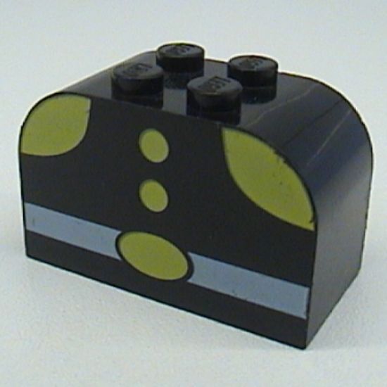 Slope, Curved 4 x 2 x 2 Double with Four Studs with Fireman Torso Pattern