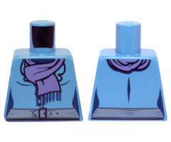 Torso Female with Medium Lavender Scarf with Fringe and Gray Belt Pattern