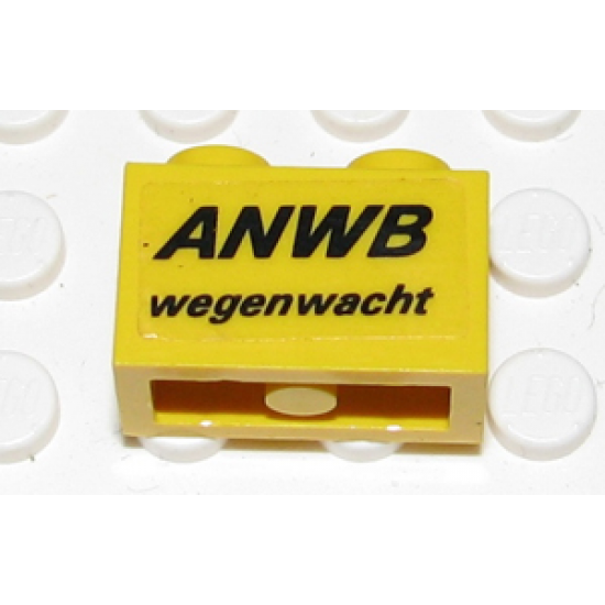Brick 1 x 2 with 'ANWB wegenwacht' Pattern (Sticker) - Set 2140