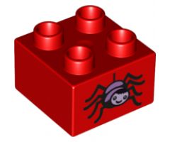 Duplo, Brick 2 x 2 with Spider Pattern