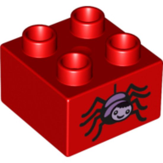 Duplo, Brick 2 x 2 with Spider Pattern