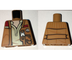 Torso SW Jacket with Pockets, Zipper and Gadgets, White Undershirt Pattern