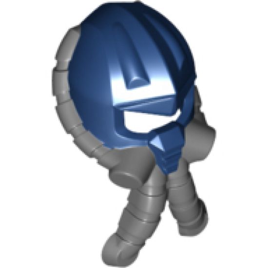 Minifigure, Headgear Helmet Space with Air Mask with Flexible Gray Hoses Pattern