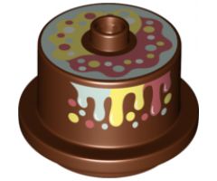 Duplo, Food & Drink Cake with Rainbow Topping and Frosting Pattern