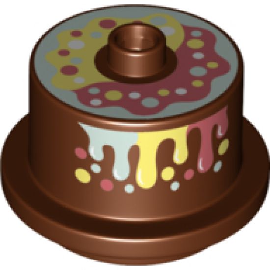 Duplo, Food & Drink Cake with Rainbow Topping and Frosting Pattern