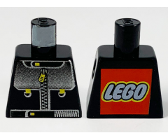 Torso Studios Protective Leather Jacket Zipper Pattern (Stuntman) - LEGO Logo on Back