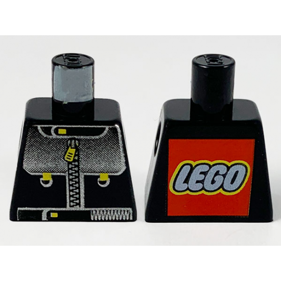 Torso Studios Protective Leather Jacket Zipper Pattern (Stuntman) - LEGO Logo on Back