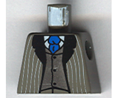 Torso Harry Potter Pinstripe Suit Jacket, Vest Silver, Blue Tie Pattern