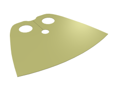 Minifigure, Body Wear Cape Cloth, Very Short - Traditional Starched Fabric