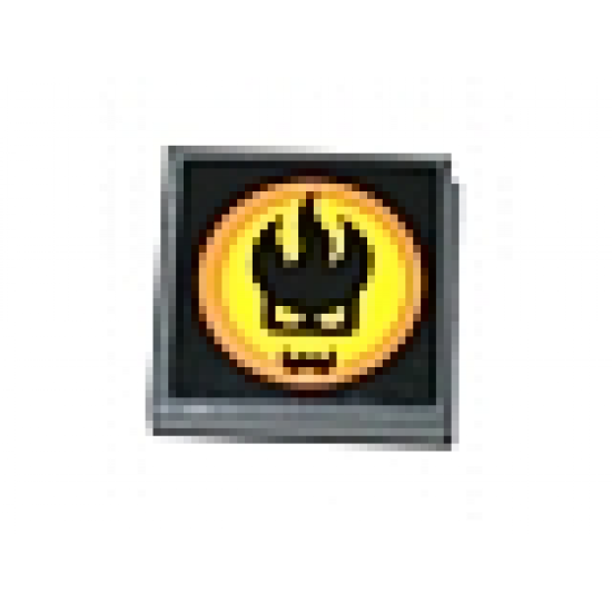 Tile 2 x 2 with Agents Dr. Inferno Logo Pattern (Sticker) - Sets 8635 / 8636 / 8968 / 8969 / 8970